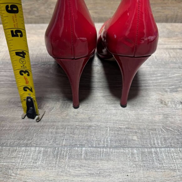 Cole Haan Nike Air Red Patent Leather Platform Pumps Women's Size 9 - Picture 3 of 7